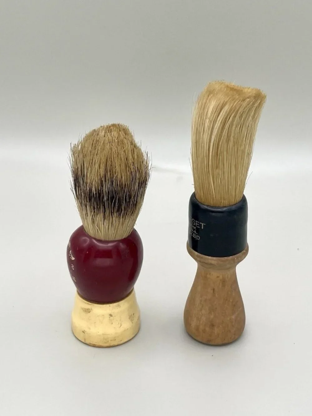 VTG Century Rubberset Shaving Brushes Lot 1940s Barber Wet Shave USA Mid Century